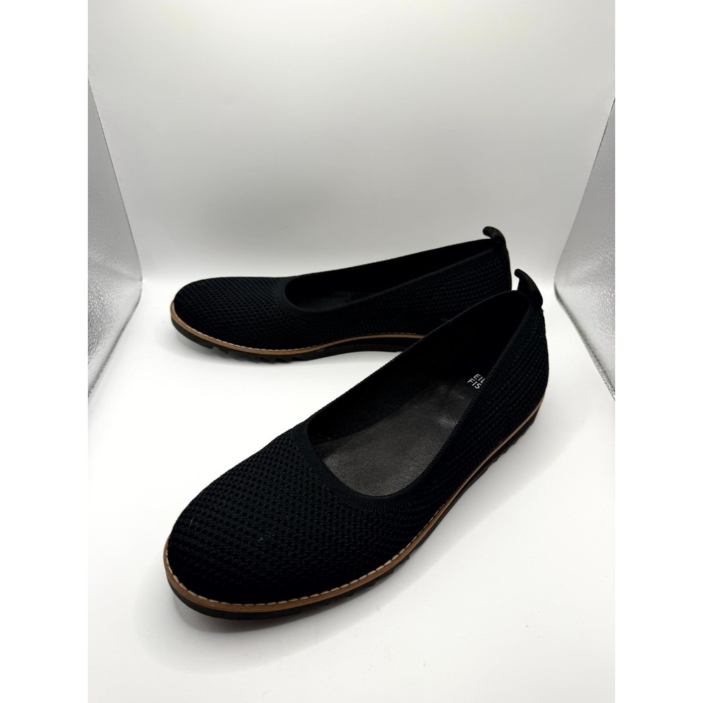 Eileen Fisher Etta Womens 10 Shoes Core Black Mesh Round Toe Casual Slip On Flat